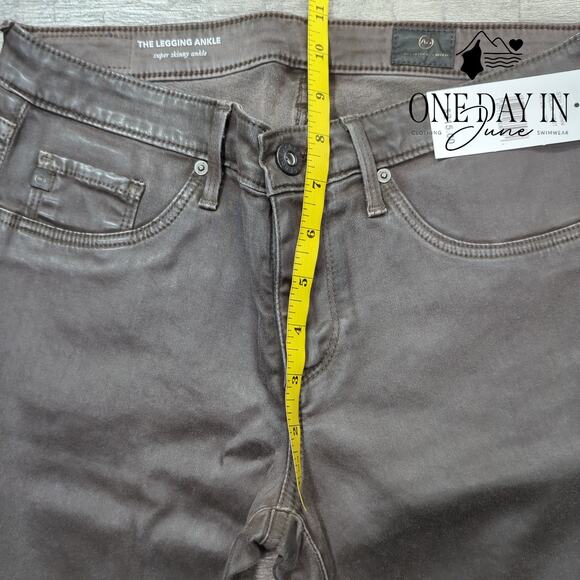 Adriano Goldschmied The Legging Ankle Faux Leather Super Skinny Jeans Size 27 (4 - Picture 4 of 6